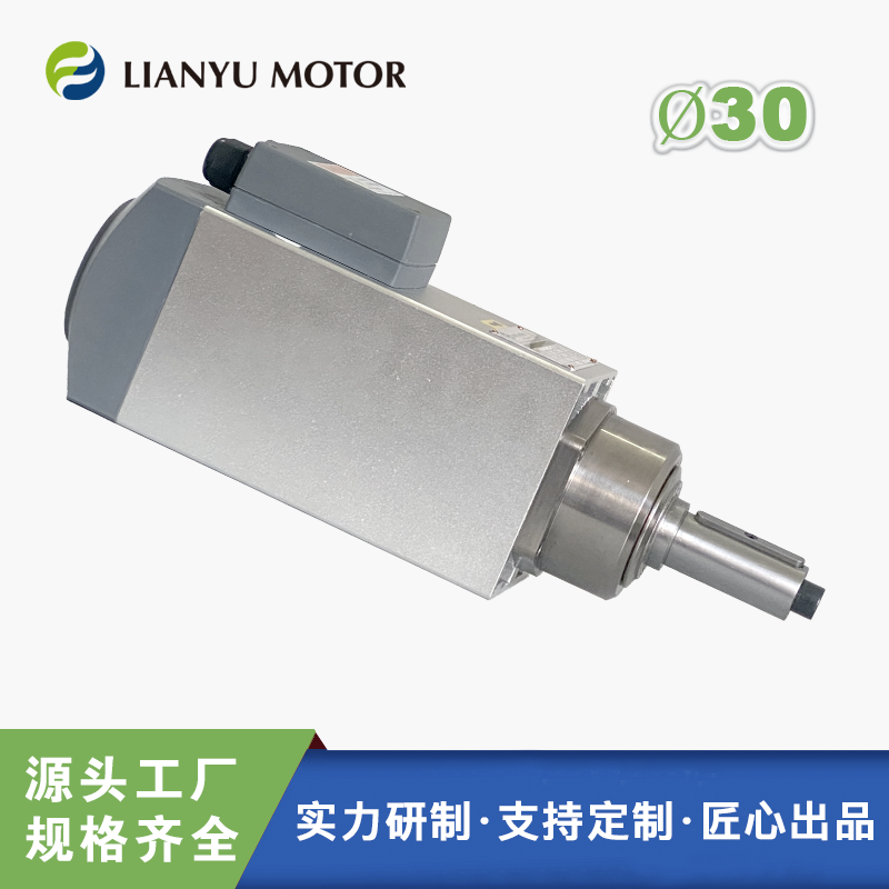 LIANYU聯(lián)昱精密電主軸光軸電機(jī) 加長(zhǎng)軸頸30帶鍵槽 3千瓦12000轉(zhuǎn)主軸