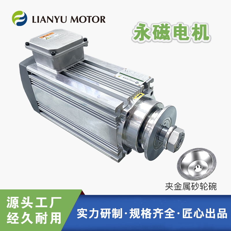 LIANYU聯(lián)昱永磁同步電機(jī) 精密打磨鋸切高速電主軸 夾砂輪碗磨盤鋸片