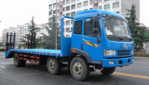 型江淮平板運輸車_挖機拖車_挖機運輸車_鉤機拖車_工程運輸車（圖）