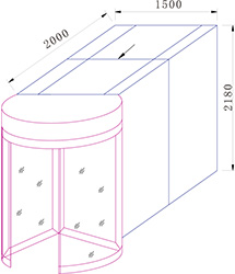珠海全自動旋轉(zhuǎn)門風(fēng)淋室