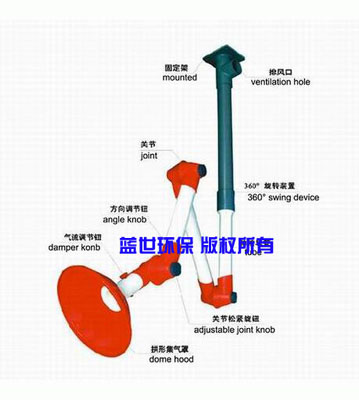 吉林萬(wàn)向抽氣罩 三節(jié)式萬(wàn)向抽氣罩 萬(wàn)向關(guān)節(jié)抽氣罩 LANS 品質(zhì)保