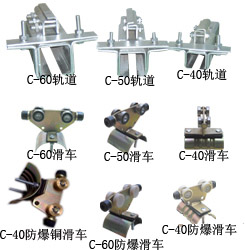 C型鋼軌道，電纜滑車