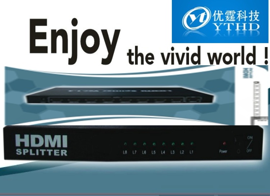 優(yōu)霆科技 HDMI分配器 HDMI splitter 1x8