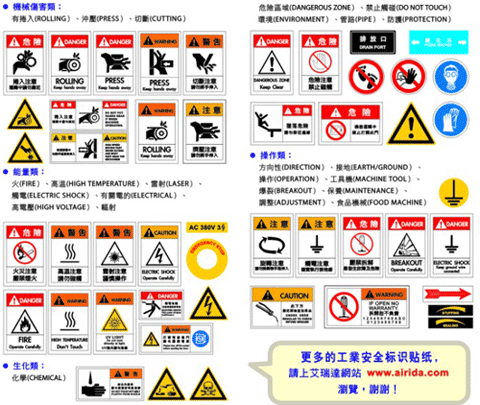 機械設(shè)備貼紙