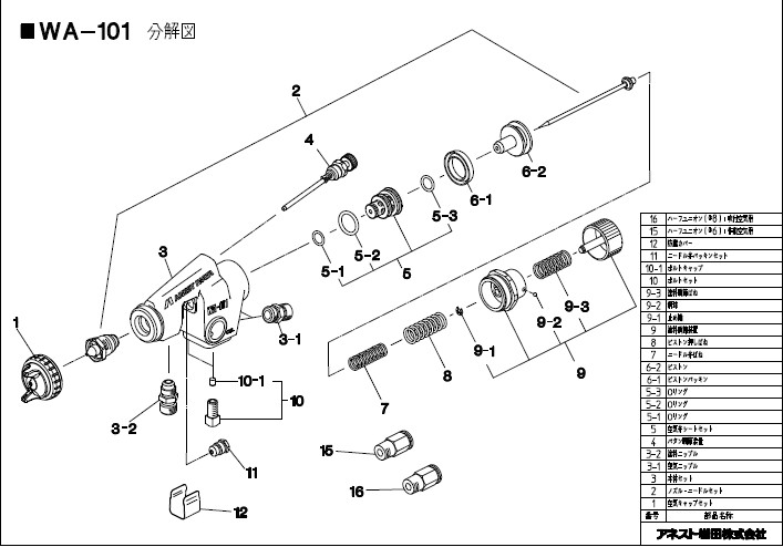 日本巖田自動噴槍W(xué)A-101