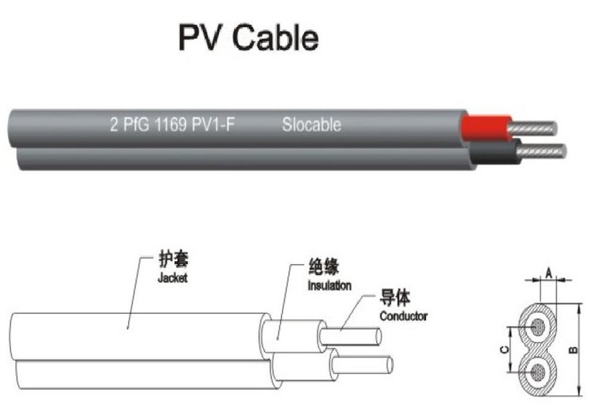 太陽能光伏電纜2*6.0mm2