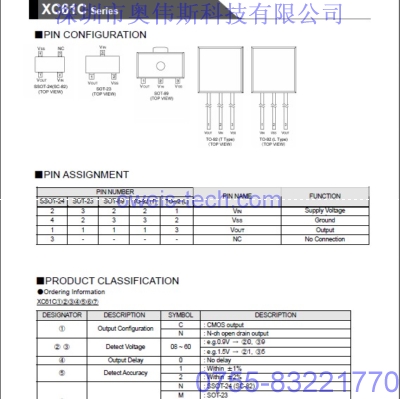 專業(yè)供應(yīng) TOREX XC61CC3302MR 全新原裝