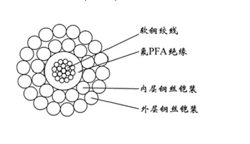 WGSPFA-5.60mm單芯氟塑料PFA絕緣雙鋼絲鎧裝承荷探測電