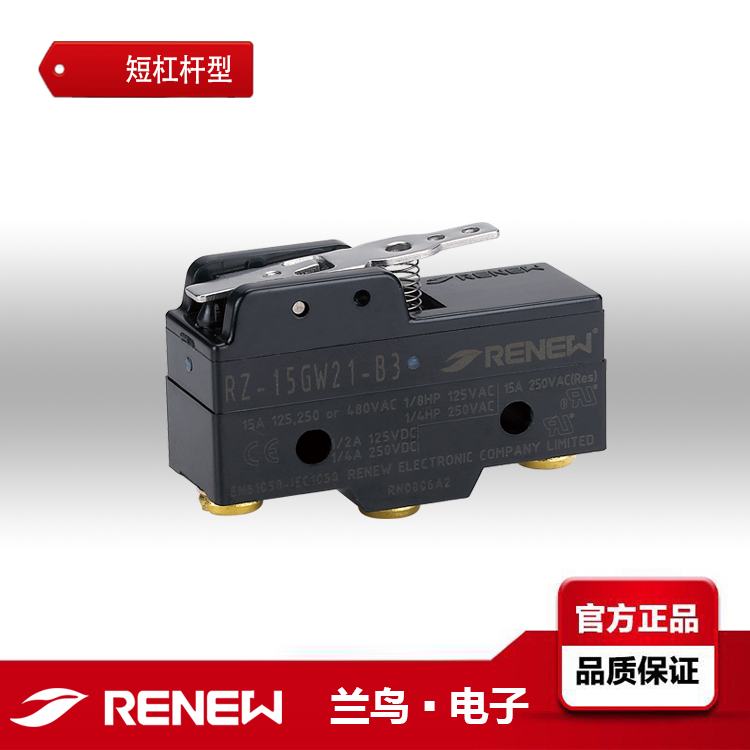 RZ-15GW21-B3/RENEW蘭鳥電子微動開關(guān)