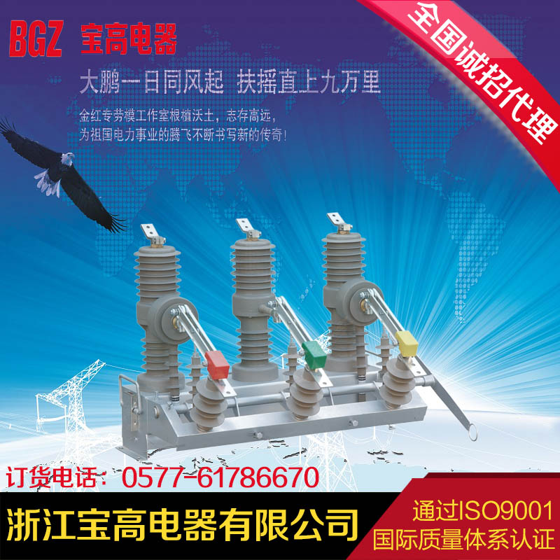 10KV ZW32-12D帶隔離永磁戶外高壓真空斷路器