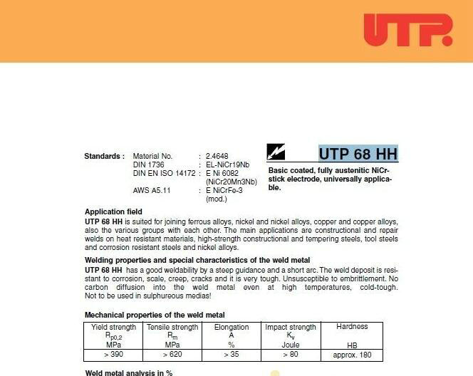 正品德國UTP SK D35-S模具焊絲