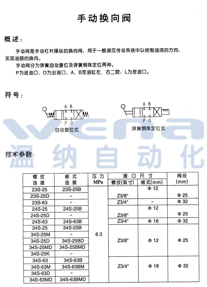 34S-25BD,手動換向閥生產(chǎn)廠家