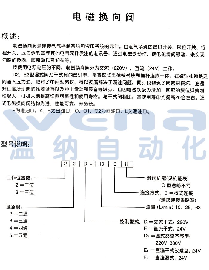 24D-63電磁換向閥生產(chǎn)廠家