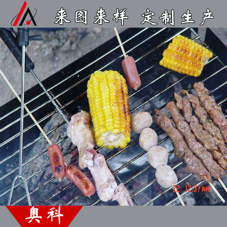 不銹鋼燒烤網(wǎng)、一次性燒烤網(wǎng)，方形燒烤網(wǎng)食品夾子