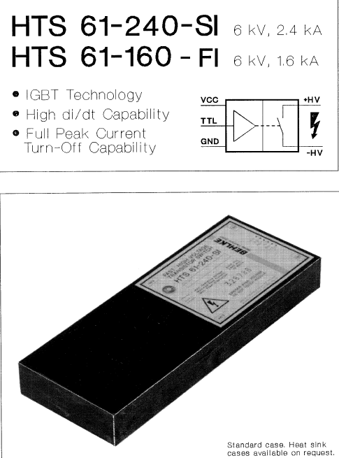 德國原裝進口 behlke HTS 51-240-SI大電流高壓開關(guān)