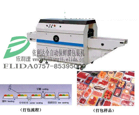 深圳公明熱門的自動裹緊包裝機(jī)/全自動托盤保鮮膜包裝機(jī)