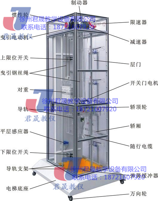 供應君晟JS-DTA型熱賣四層透明仿真教學電梯實訓裝置