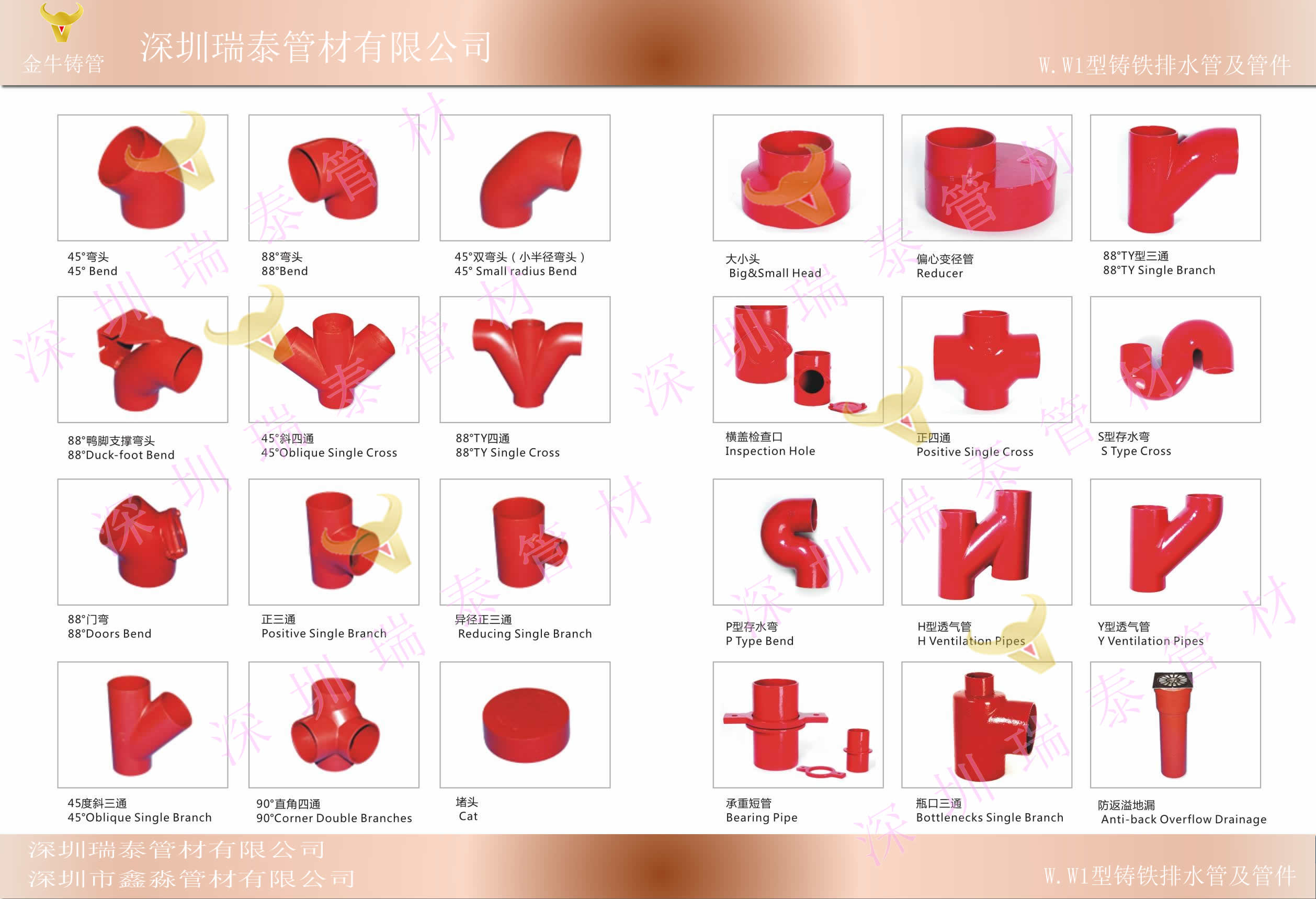 柔性接口鑄鐵排水管/鑄鐵管件/不銹鋼卡箍