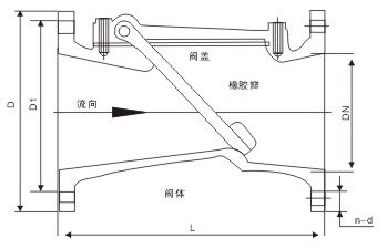 HC44X橡膠瓣止回閥 濰坊濰高閥門公司