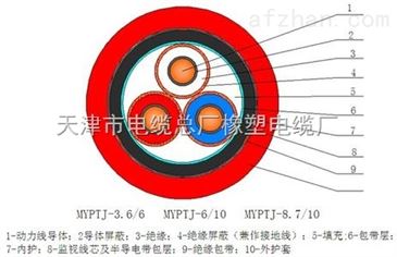 MYPTJ8.7/10KV3*70+1*25+3*6電纜價格