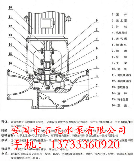 管道清水泵ISW200-400(I)C**基礎尺寸