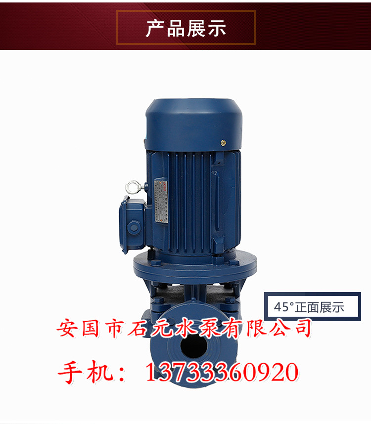 管道清水泵ISWR40-200（I）**訂做型號