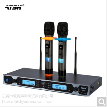 atsh/愛特聲 at-3100無(wú)線話筒麥克風(fēng)wireless microphone u段舞臺(tái)ktv