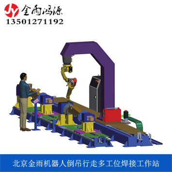 機(jī)器人倒吊行走多工位工作站