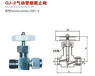 針型閥QJ-2、QJ-3、QJ-4氣動管路截止閥-上海電立閥門