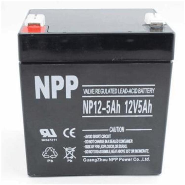 NPP蓄電池NP12-5 12V5AH 耐普膠體免維護(hù)電池 消防應(yīng)急燈電梯備用