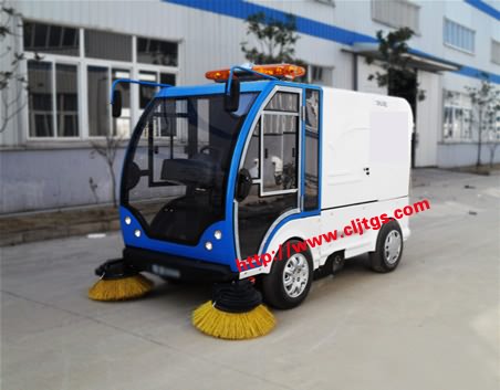 舒適型電動(dòng)道路清掃車帶空調(diào) 垃圾自卸 奧力AL-2000電動(dòng)掃地車