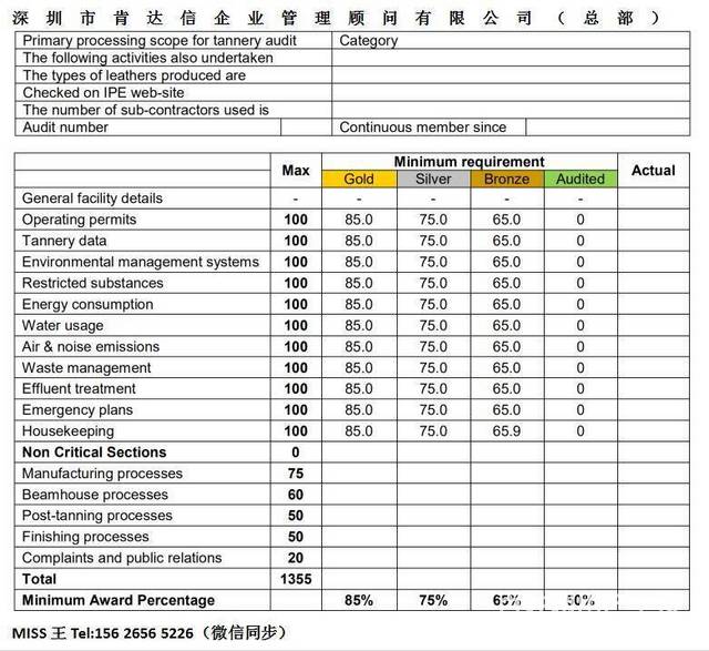 國際原料皮革成品（LWG認(rèn)證）申請咨詢公司（深圳