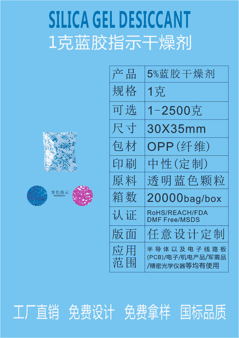 變色硅膠，藍珠干燥劑，江門干燥劑