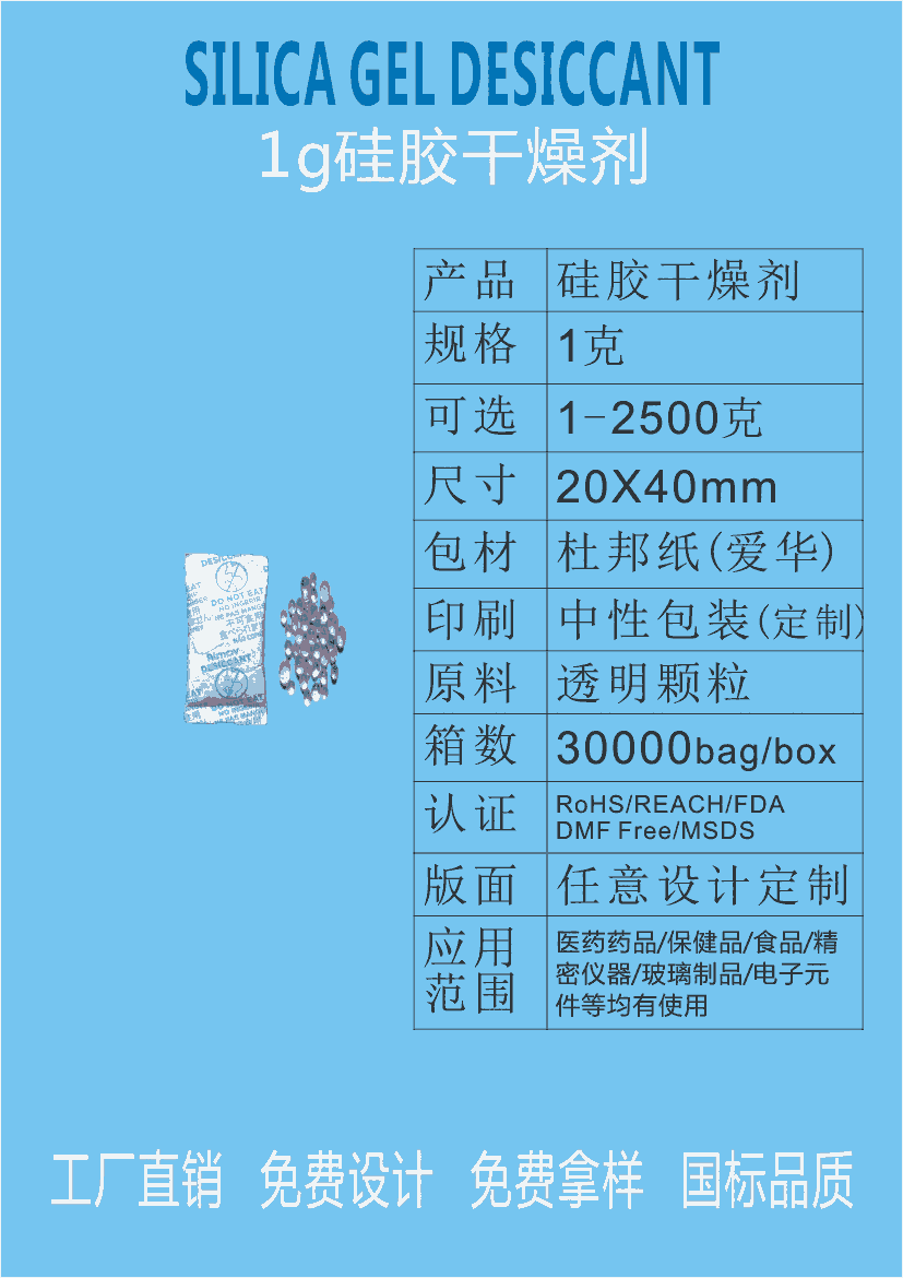 江門干燥劑廠供SILICA GEL DESICCANT THROW AWAY