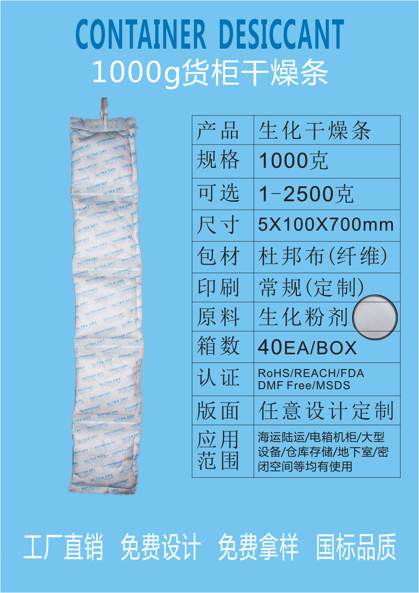 江門新會惠源貨柜集裝箱1000g/克生化納米干燥劑防潮珠廠家批發(fā)