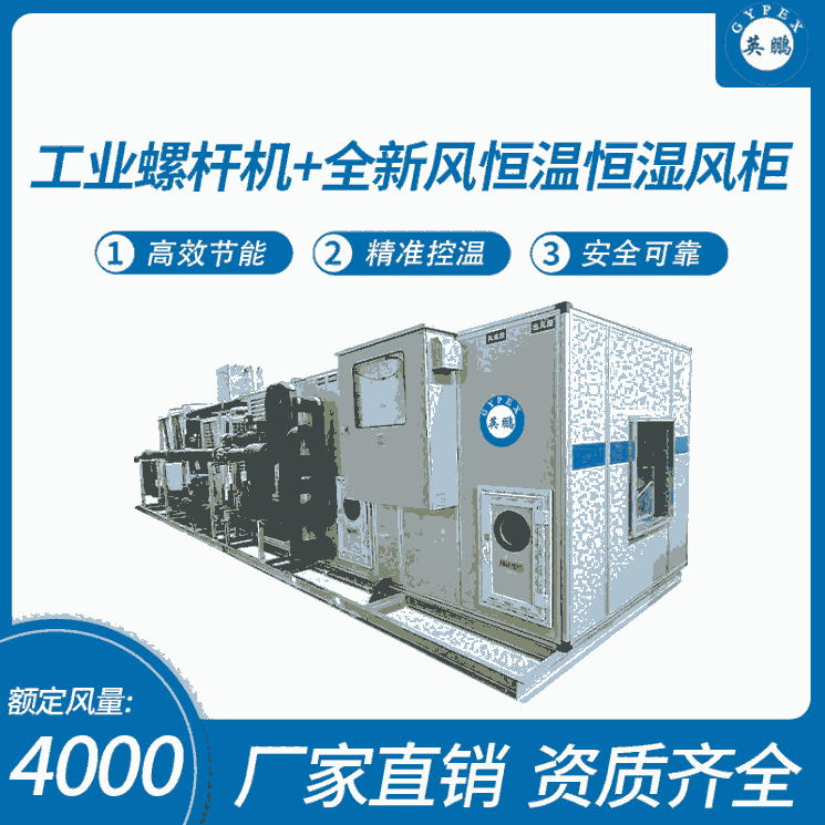 工業(yè)螺桿機(jī)+全新風(fēng)恒溫恒濕風(fēng)柜