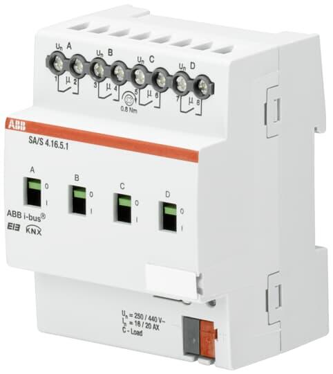 SA/S 4.16.2.1 開關(guān)驅(qū)動器4路 ABB I-BUS智能燈控系統(tǒng)KNX總線