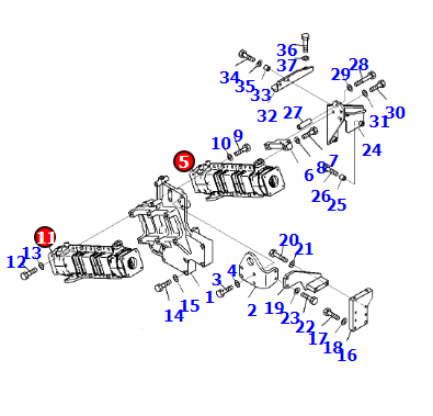 冷卻器總成6252-61-7100適用于發(fā)動(dòng)機(jī)6D140E-6