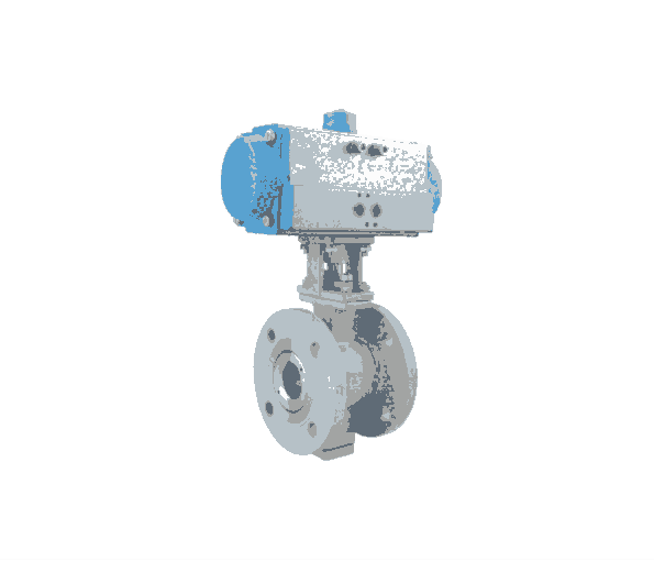 YFQV640FHY氣動切斷法蘭V型球閥廠家直銷