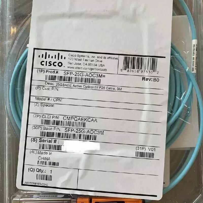 SFP-25G-AOC3M= SFP-25G-AOC-3M 25GB AOC 高速直連光纜