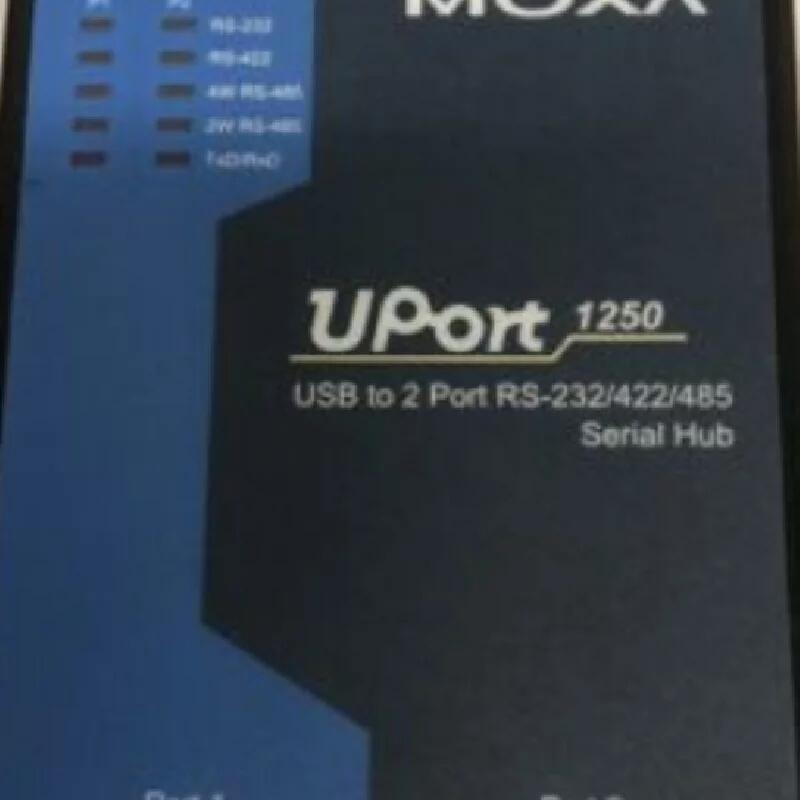 MOXA UPort1250 USB轉(zhuǎn)2串口RS-232/422/485轉(zhuǎn)換器