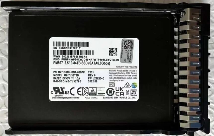 H3C 0231AHD2 PM897 3.84TB SATA SSD 2.5寸服務(wù)器硬盤(pán)