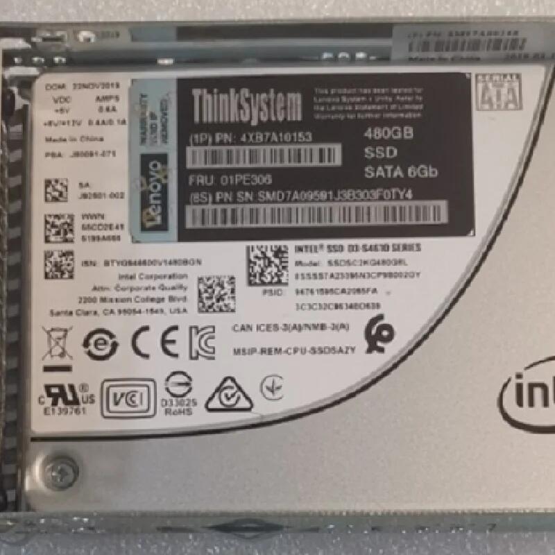 4XB7A10153 01PE306 480G SATA SSD 2.5服務(wù)器硬盤