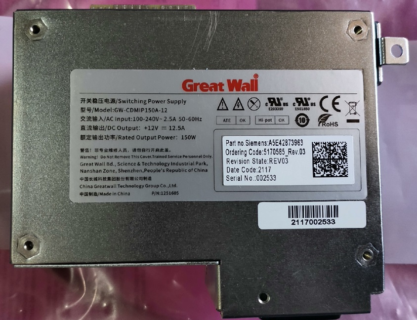 GW-ERP1U450BA-2H 冗余電源(含2個GW-ERP1U450BA電源模塊