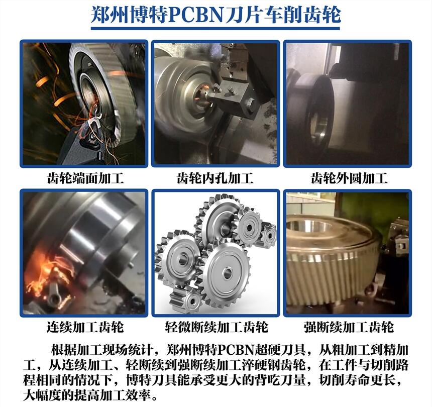 硬車HRC58-62度淬火鋼齒輪CBN刀片WNMG0804 博特刀具