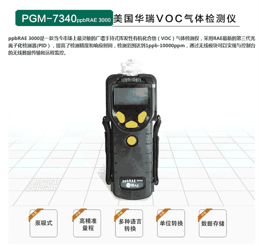 PGM-7340 ppbRAE 3000VOC檢測(cè)儀