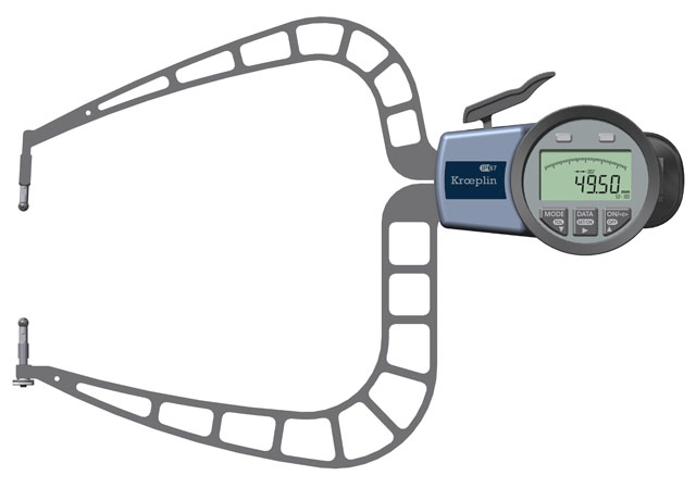 德國kroeplin數(shù)顯外卡規(guī)K4100，測量范圍 50-100mm