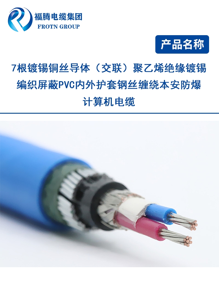 本安防爆鋼絲纏繞鎧裝計(jì)算機(jī)電纜ZRA-IA-DJYP1VP1-B-32 1*2*2.5