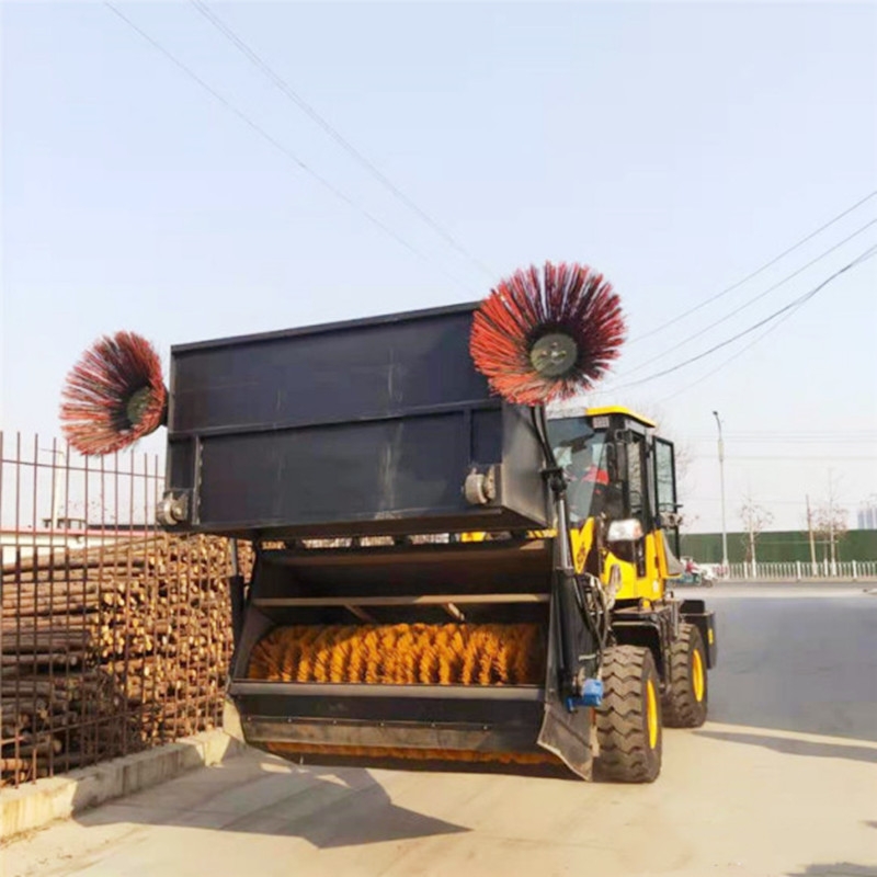 帶除塵箱鏟車掃路機 廠家發(fā)貨大型掃路機 一機兩用更換方便