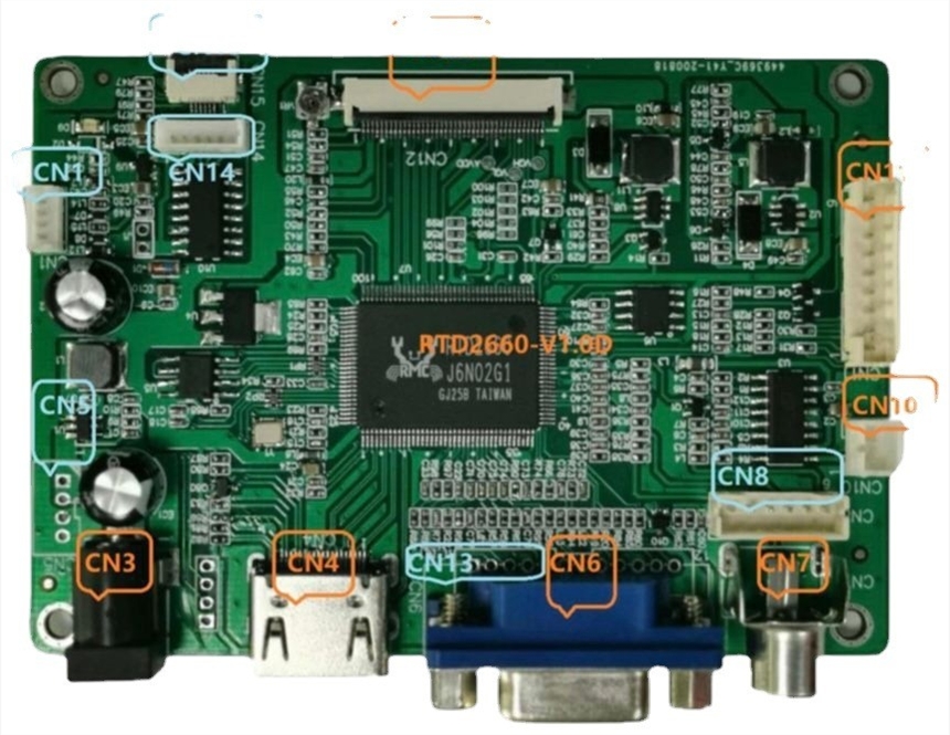 多功能 LCD 顯示驅動板支持 HDMI/VGA/AV1AV/單通道倒車信號 輸入